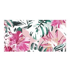 Hawaii T- Shirt Hawaii Ice Flowers Garden T- Shirt Satin Wrap 35  X 70 