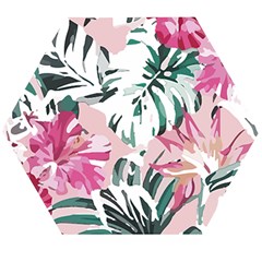 Hawaii T- Shirt Hawaii Ice Flowers Garden T- Shirt Wooden Puzzle Hexagon