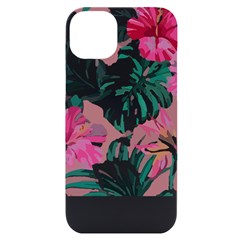 Hawaii T- Shirt Hawaii Ice Flowers Garden T- Shirt Iphone 14 Plus Black Uv Print Case