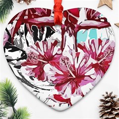 Hawaii T- Shirt Hawaii Indian Flower Modern T- Shirt Ornament (heart)