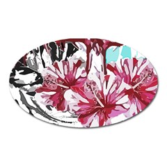 Hawaii T- Shirt Hawaii Indian Flower Modern T- Shirt Oval Magnet by EnriqueJohnson