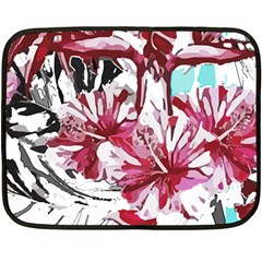 Hawaii T- Shirt Hawaii Indian Flower Modern T- Shirt Fleece Blanket (mini)