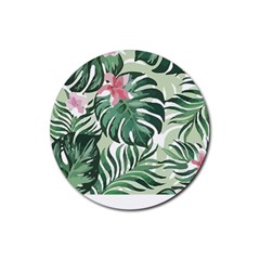 Hawaii T- Shirt Hawaii Jungle Creative T- Shirt Rubber Coaster (round) by EnriqueJohnson