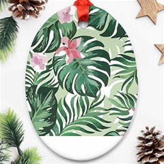 Hawaii T- Shirt Hawaii Jungle Creative T- Shirt Oval Ornament (two Sides)