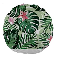 Hawaii T- Shirt Hawaii Jungle Creative T- Shirt Large 18  Premium Flano Round Cushions by EnriqueJohnson