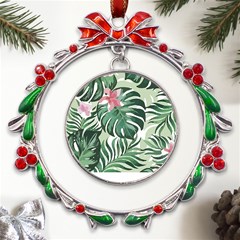 Hawaii T- Shirt Hawaii Jungle Creative T- Shirt Metal X mas Wreath Ribbon Ornament