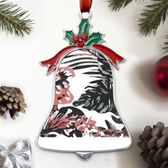 Hawaii T- Shirt Hawaii Krying Doors Pattern T- Shirt Metal Holly Leaf Bell Ornament