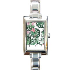 Hawaii T- Shirt Hawaii Leather Flower Garden T- Shirt Rectangle Italian Charm Watch by EnriqueJohnson