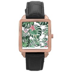 Hawaii T- Shirt Hawaii Leather Flower Garden T- Shirt Rose Gold Leather Watch  by EnriqueJohnson