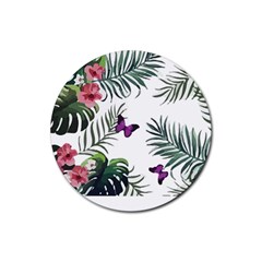 Hawaii T- Shirt Hawaii Lent Flowers Pattern T- Shirt Rubber Coaster (round) by EnriqueJohnson