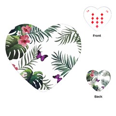 Hawaii T- Shirt Hawaii Lent Flowers Pattern T- Shirt Playing Cards Single Design (heart)