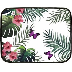 Hawaii T- Shirt Hawaii Lent Flowers Pattern T- Shirt Fleece Blanket (mini)