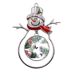 Hawaii T- Shirt Hawaii Lent Flowers Pattern T- Shirt Metal Snowman Ornament by EnriqueJohnson