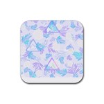 Hawaii T- Shirt Hawaii Love Flowers Trend T- Shirt Rubber Coaster (Square) Front