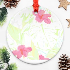 Hawaii T- Shirt Hawaii Mahalo Trend T- Shirt Round Ornament (two Sides)