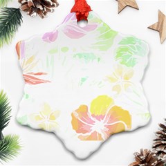 Hawaii T- Shirt Hawaii Meadow Fashion T- Shirt Snowflake Ornament (two Sides)