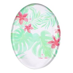 Hawaii T- Shirt Hawaii Meadow Trend T- Shirt Oval Glass Fridge Magnet (4 Pack) by EnriqueJohnson