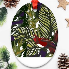 Hawaii T- Shirt Hawaii Pattern Garden T- Shirt Ornament (oval)