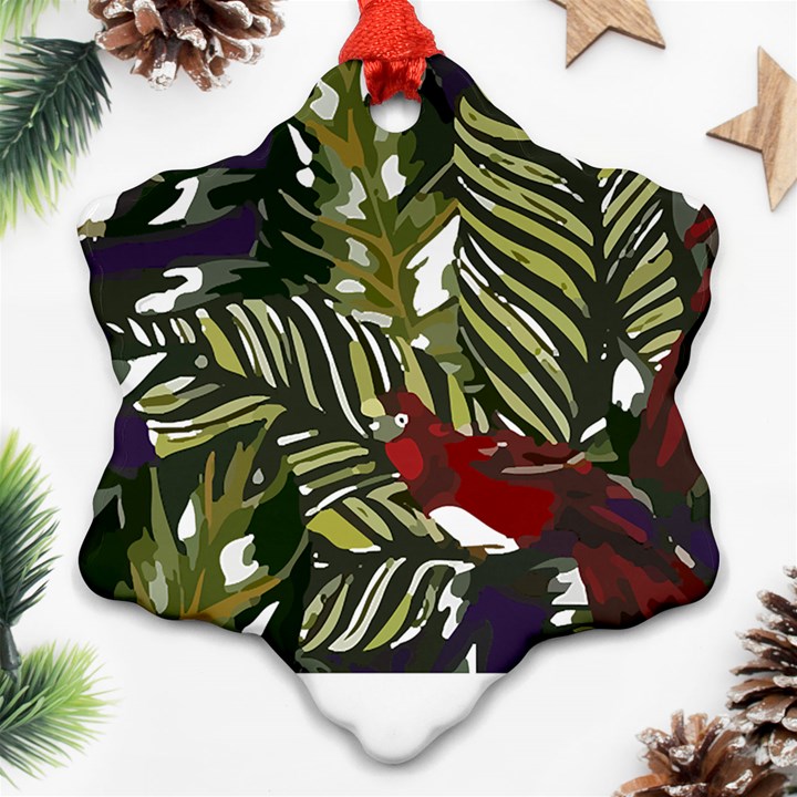 Hawaii T- Shirt Hawaii Pattern Garden T- Shirt Ornament (Snowflake)