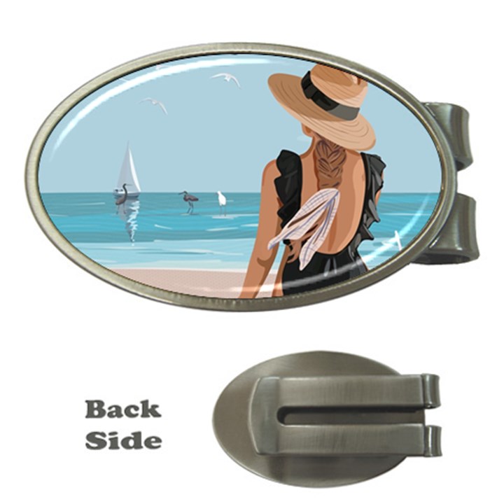 Rest By The Sea Money Clips (Oval) 