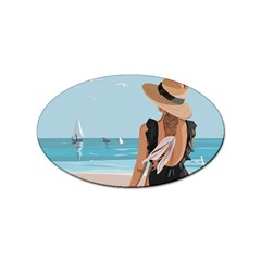 Rest By The Sea Sticker (oval) by SychEva