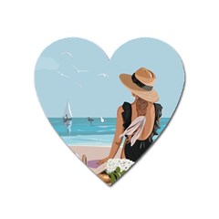 Rest By The Sea Heart Magnet by SychEva