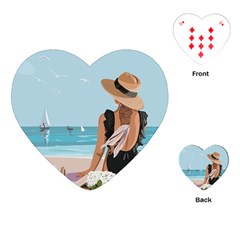 Rest By The Sea Playing Cards Single Design (heart) by SychEva