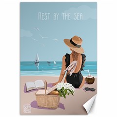 Rest By The Sea Canvas 12  X 18  by SychEva