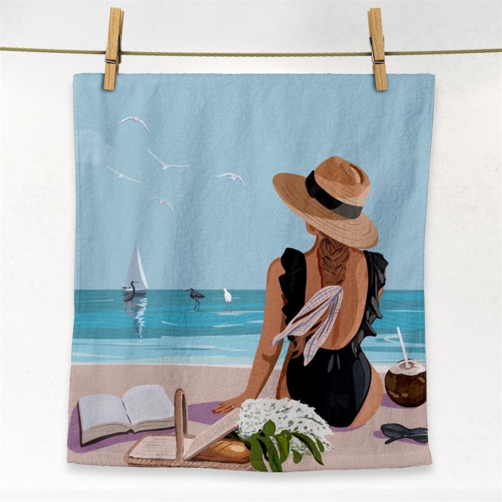 Rest By The Sea Face Towel