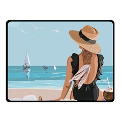 Rest By The Sea Fleece Blanket (small) by SychEva