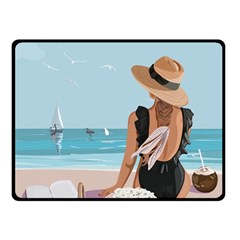 Rest By The Sea Two Sides Fleece Blanket (small) by SychEva