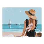 Rest By The Sea Two Sides Premium Plush Fleece Blanket (Mini) 35 x27  Blanket Front