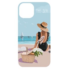 Rest By The Sea Iphone 14 Black Uv Print Case by SychEva