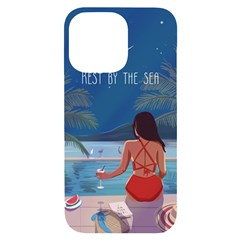 Vacation Time Iphone 14 Pro Max Black Uv Print Case by SychEva