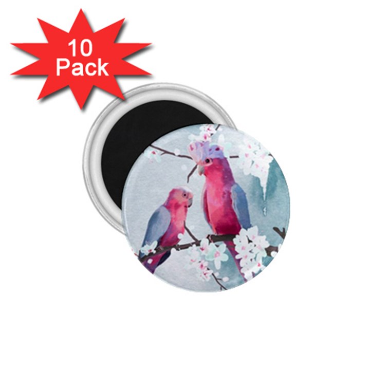 Watercolor Parrot 1.75  Magnets (10 pack) 