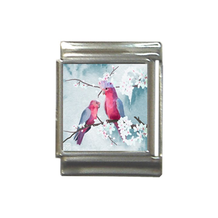 Watercolor Parrot Italian Charm (13mm)