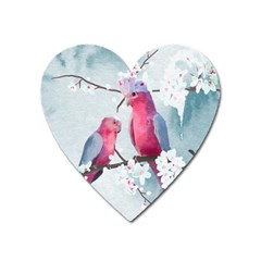 Watercolor Parrot Heart Magnet by SychEva