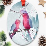 Watercolor Parrot Oval Ornament (Two Sides) Front