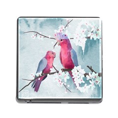 Watercolor Parrot Memory Card Reader (square 5 Slot) by SychEva