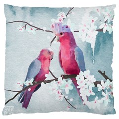 Watercolor Parrot Large Cushion Case (one Side) by SychEva