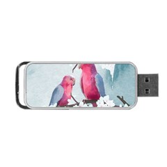 Watercolor Parrot Portable Usb Flash (one Side) by SychEva