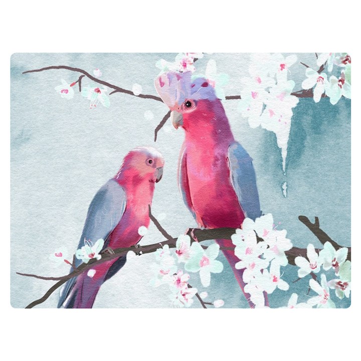 Watercolor Parrot Premium Plush Fleece Blanket (Extra Small)