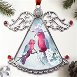 Watercolor Parrot Metal Angel with Crystal Ornament Front