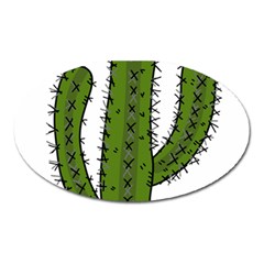 Cactus Desert Plants Rose Oval Magnet by uniart180623