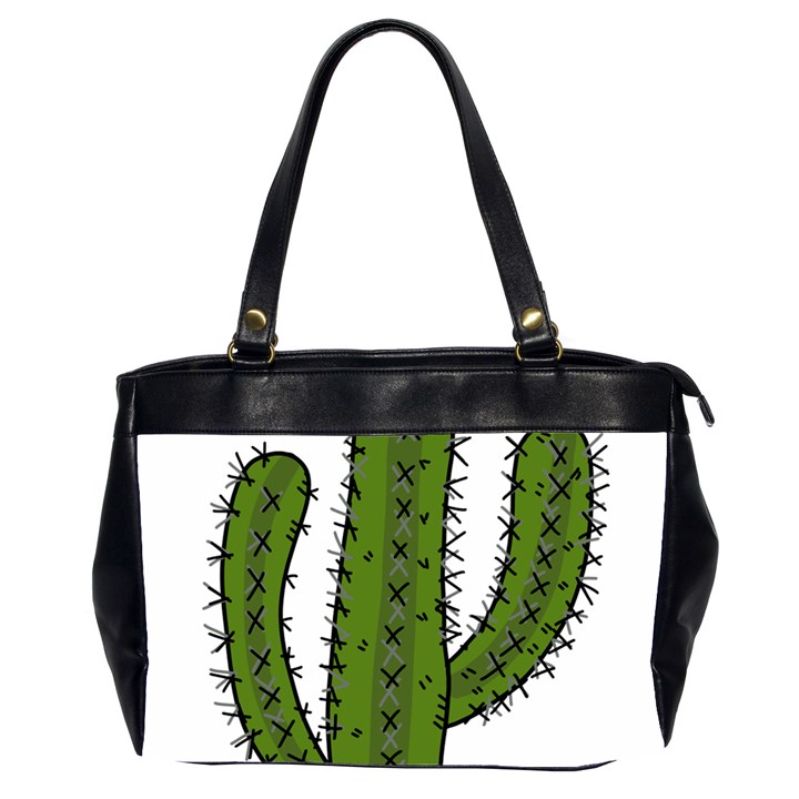 Cactus Desert Plants Rose Oversize Office Handbag (2 Sides)