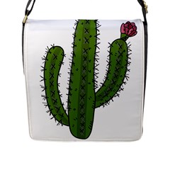 Cactus Desert Plants Rose Flap Closure Messenger Bag (l) by uniart180623