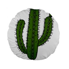 Cactus Desert Plants Rose Standard 15  Premium Flano Round Cushions by uniart180623