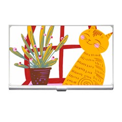 Cat Pet Ginger Art Animal Cartoon Business Card Holder by uniart180623