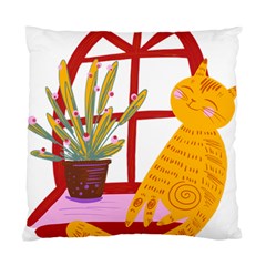 Cat Pet Ginger Art Animal Cartoon Standard Cushion Case (one Side) by uniart180623