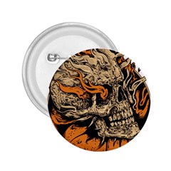 Human Skull  Skull Art Skeleton Illustration 2.25  Buttons